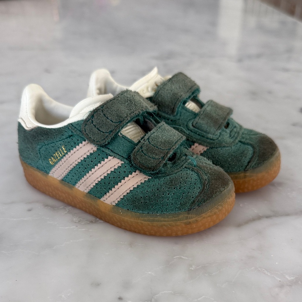 Adidas Kids Green Sneakers Gazelles Toddler Size 6